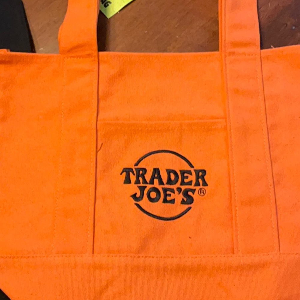 Trader Joe's Black and Orange Tote Bags - Picture 2 of 3